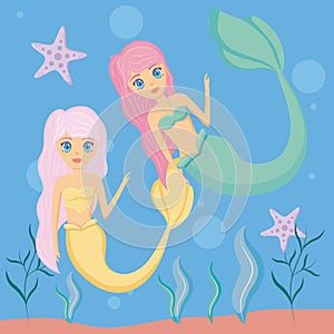 Cute sirens avatar character