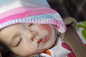 Cute sleeping baby girl