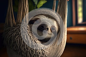 Cute sloth resting