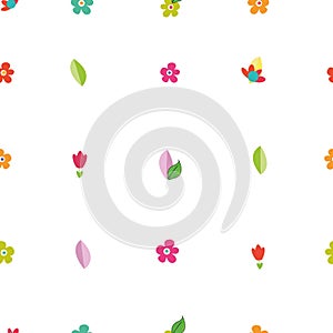 Cute small colorful vibrant flowers pattern