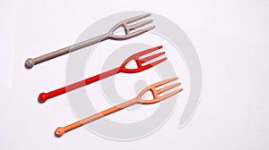 Cute small plastic forks