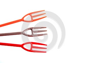 Cute small plastic forks
