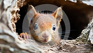 Cute small rodent, fluffy fur, looking, whisker, young animal generated by AI