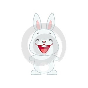 Cute smiling bunny