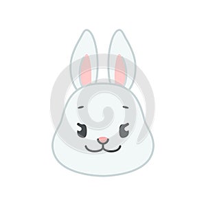 Cute smiling bunny face