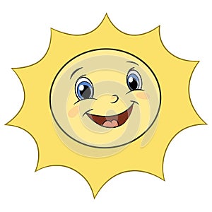 Cute smiling sun