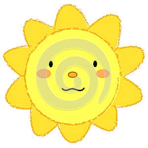 Cute smiling sun - vectorial photo
