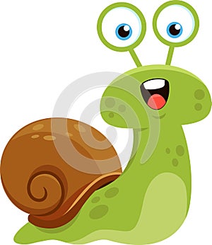 Cute Snail Cartoon Character