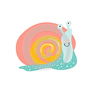 Cute snail. Isolated vector sign symbol. Vector illustration.