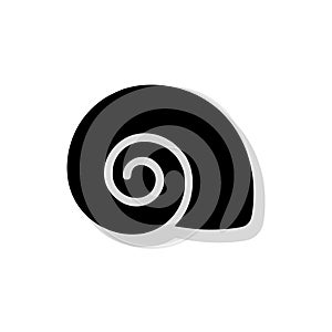 Cute snail shell logo icon