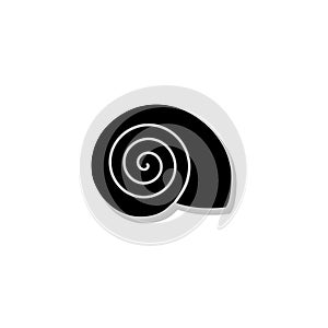 Cute snail shell logo icon