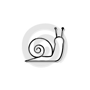 Cute snail shell logo icon
