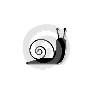 Cute snail shell logo icon