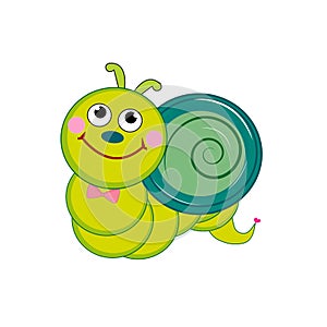 Cute snail vector illustration