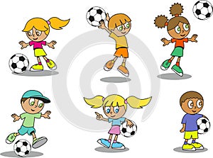 Cute soccer Kids