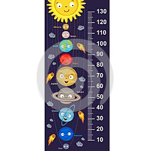 Cute solar system height measure photo