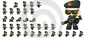 Cute Soldier Character Sprites