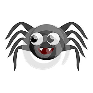 Cute spider icon, cartoon style