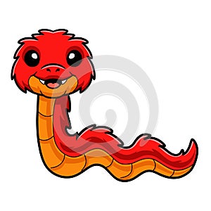 Cute spiny bush viper cartoon