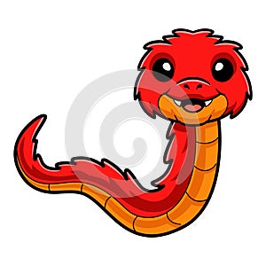 Cute spiny bush viper cartoon