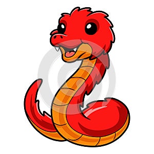 Cute spiny bush viper cartoon