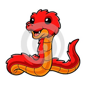 Cute spiny bush viper cartoon