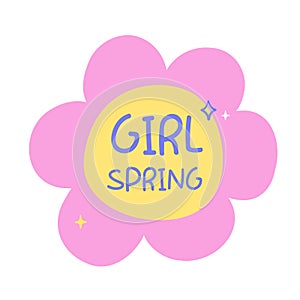 Cute spring card with flowers