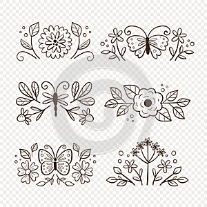 Cute Spring Doodle Decorative Arrangements