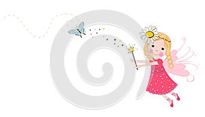 Cute spring fairy tale vector. Spring time