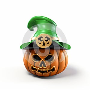 Cute St. Patrick\'s Day Jackolantern With Pirate Hat - 3d Render