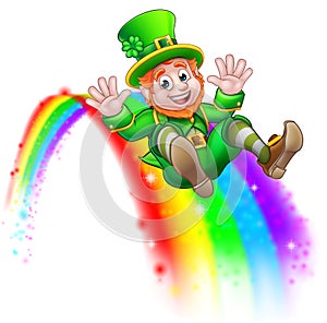 St Patricks Day Leprechaun Rainbow Slide photo