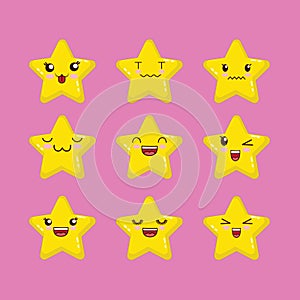 CUTE STAR EMOJI EKSPRESSION FACE ICON