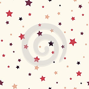 Cute stars kids seamless pattern. Colored seamless children pattern with repeating stars.