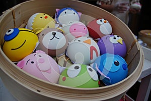 cute steamed stuff bun