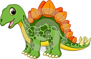 Cute stegosaurus cartoon