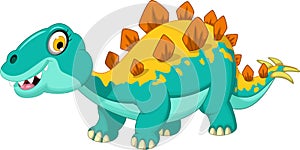 Cute stegosaurus cartoon