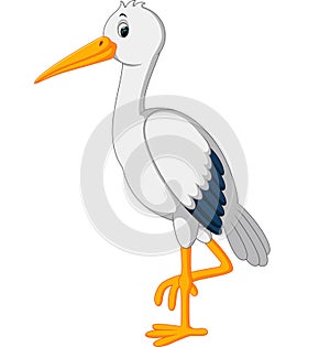 Cute stork cartoon