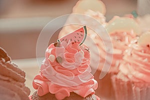 Anime inspired summer cupcakes dessert photo
