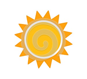 Cute sun simple flat icon