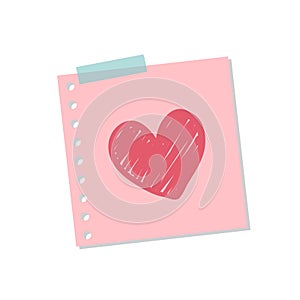 Cute and sweet love note illustration