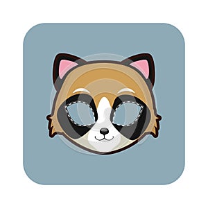 Cute tanuki raccoon dog mask for various festivities