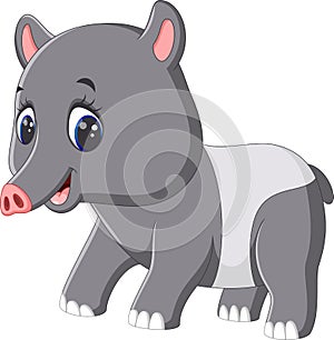 Cute tapir cartoon