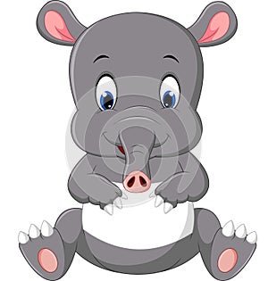 Cute tapir cartoon