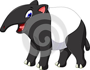 Cute Tapir Cartoon smiling