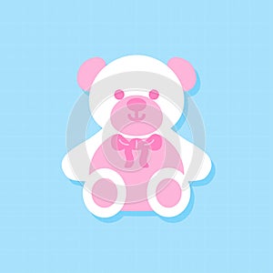 Cute teddy bear,Icon,Vector and Illustration