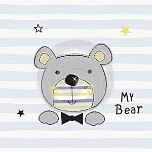 Cute Teddy Bear vector illustration