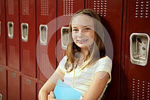 Cute Teen Girl by Lockers