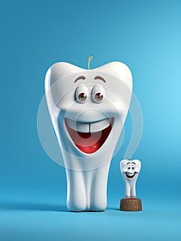 Cute teeth character animated, cartoon style, animated expressions, quirky expressions, playful expressions, medicine