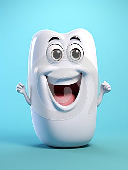 Cute teeth character animated, cartoon style, animated expressions, quirky expressions, playful expressions, medicine