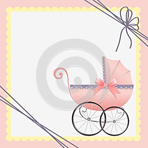 Cute template for baby card